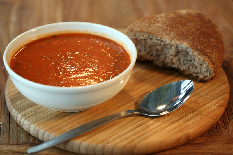 Tomatensoep met gegrilde paprika