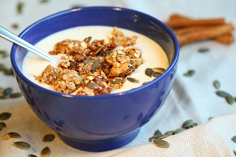 Zelfgemaakte granola