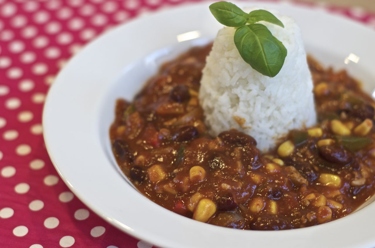 Chili sin carne met plantaardig gehakt