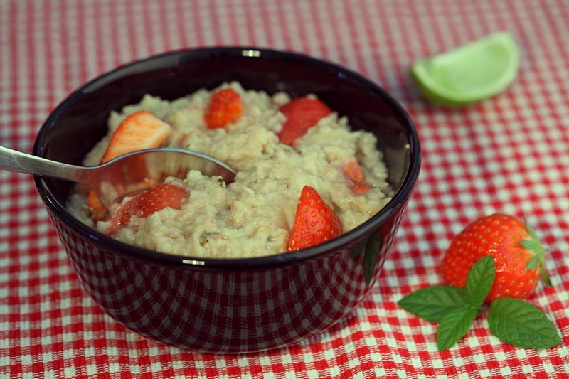 Aardbeien-mojito havermout