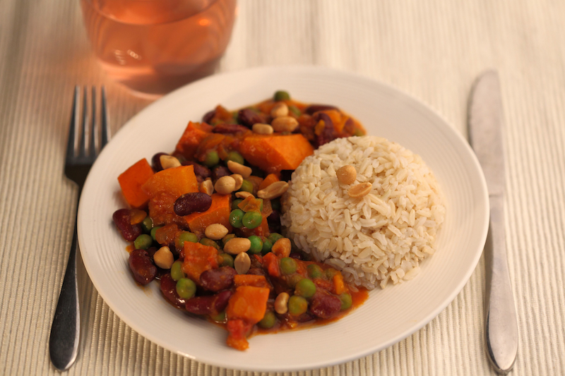 Pompoen-pindastoofpot