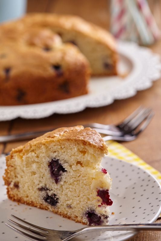 Blauwe bessencake