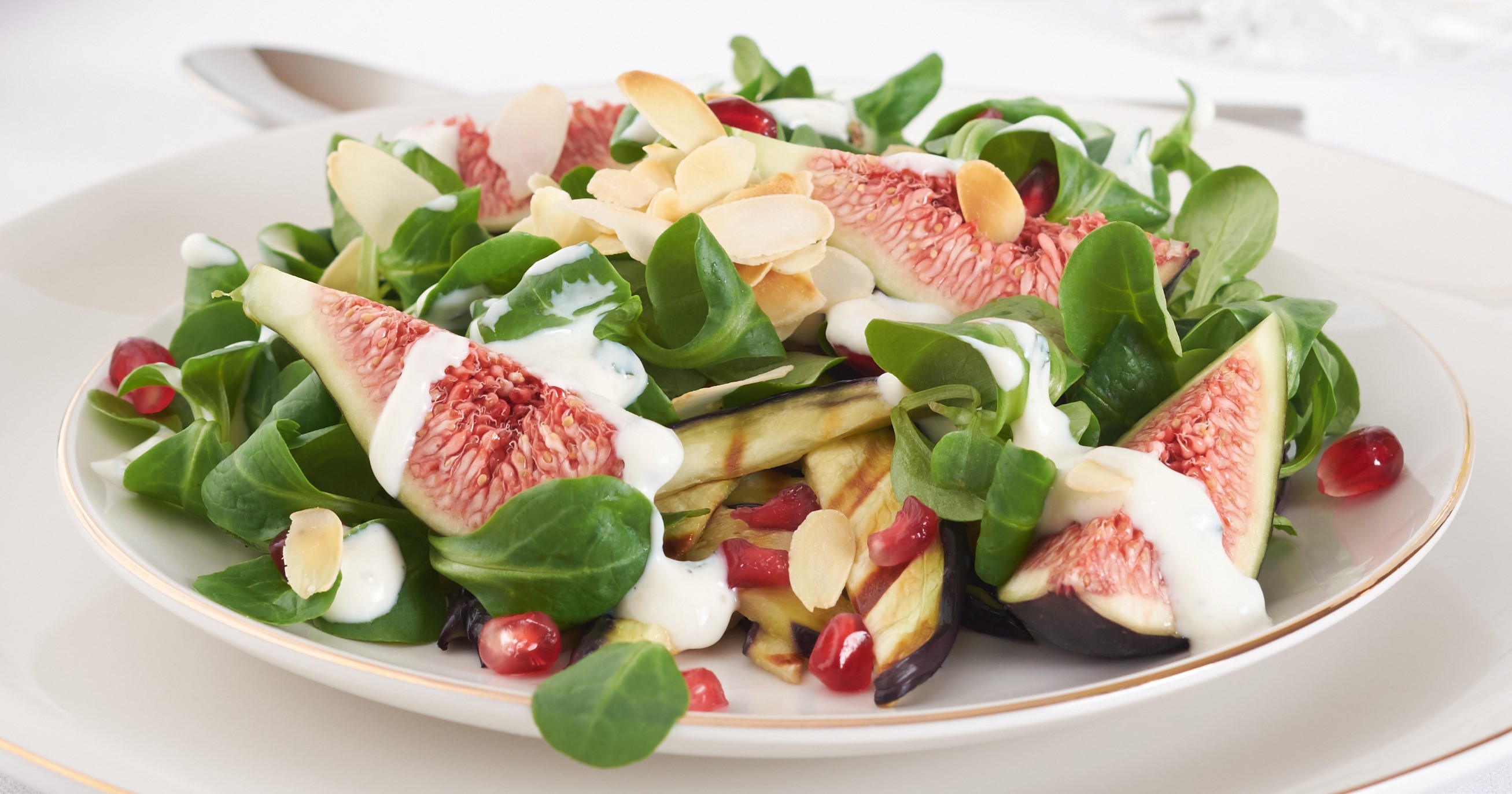 Gegrildeauberginesalade