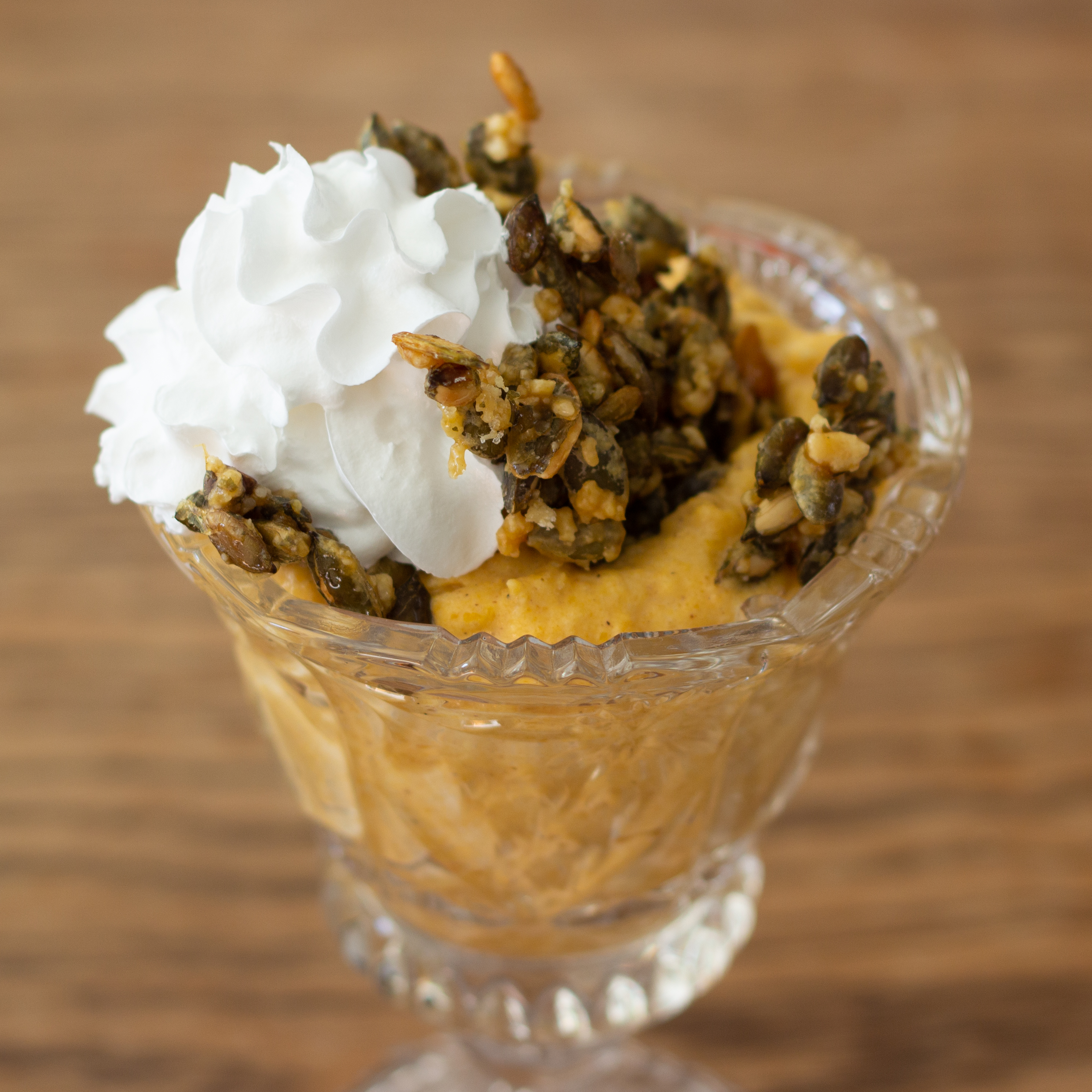 Luchtige appel-pompoenmousse