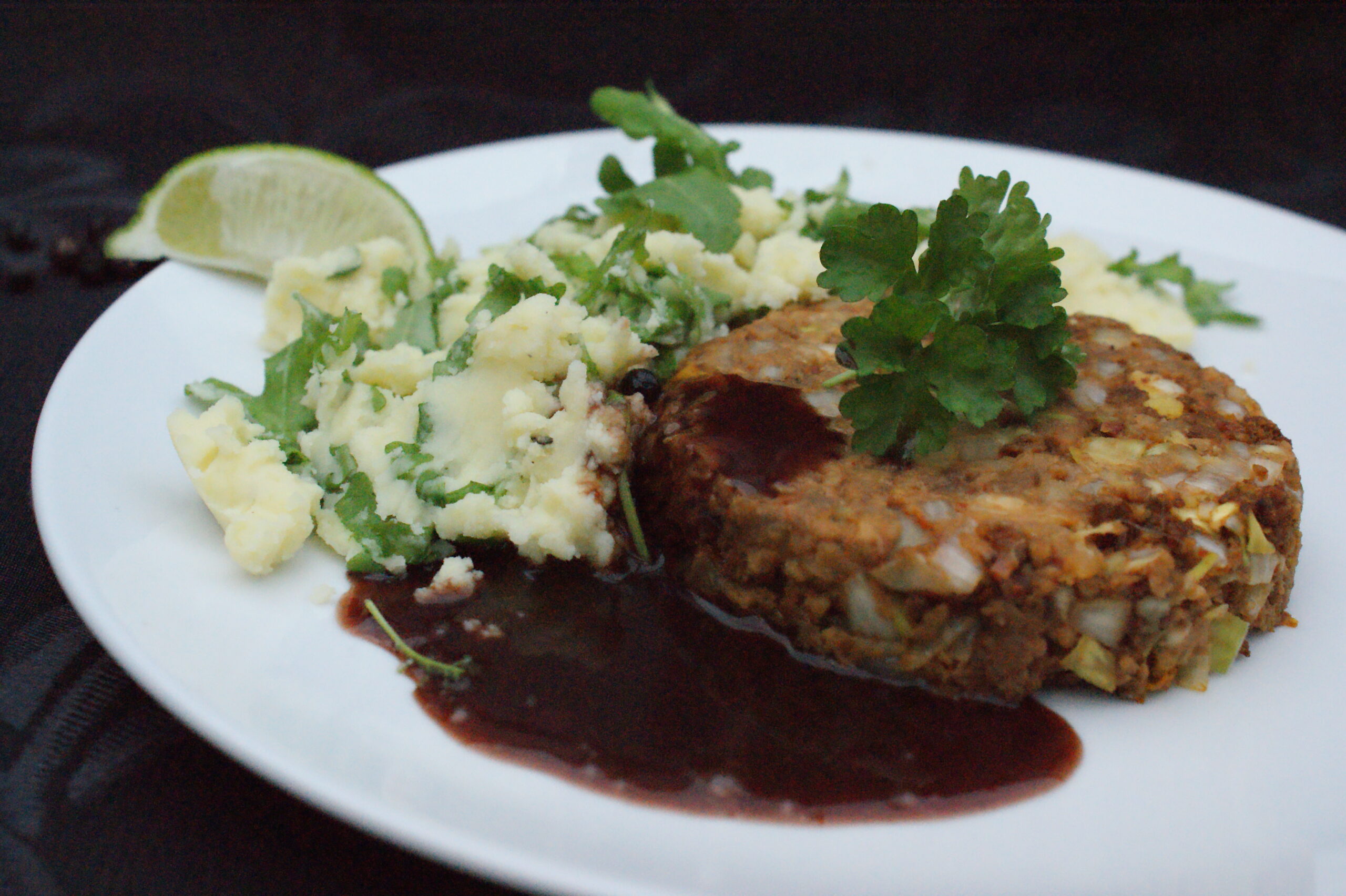 Vegan gehaktbrood met rucolastamppot