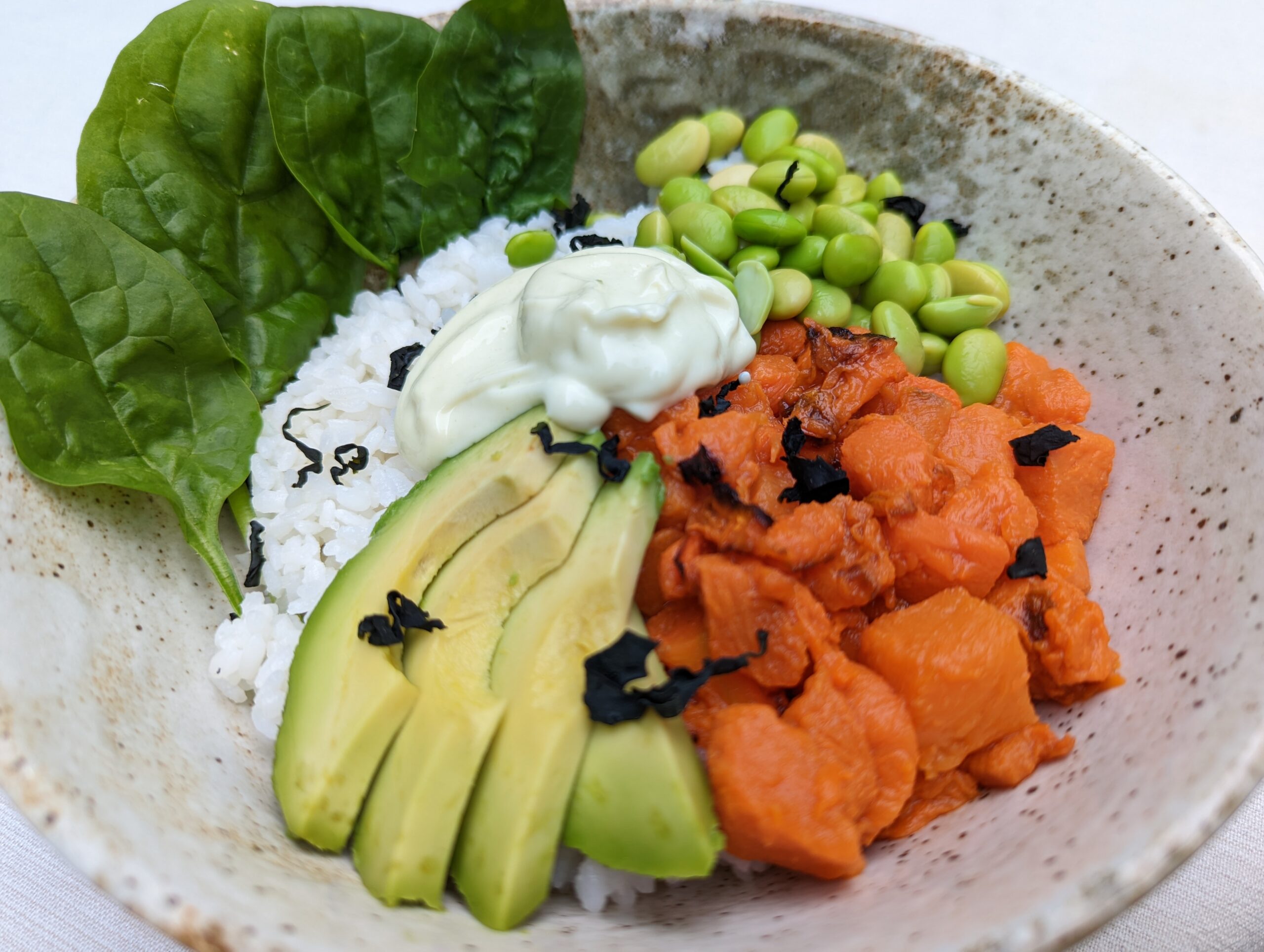 Pok&eacute;bowl met pompoen