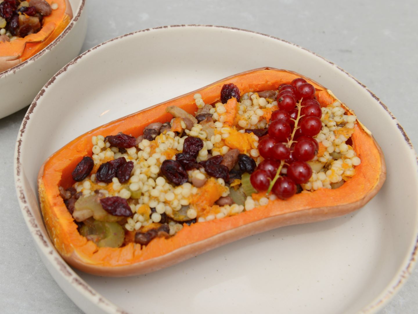 Pompoen met zoete vulling