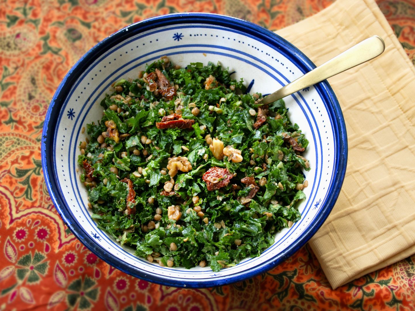 Boerenkool-linzensalade